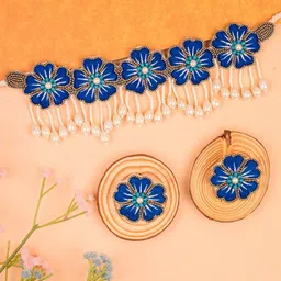 Crunchy Fashion Floral Beaded Jewellery Set-picture-23