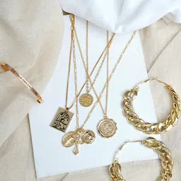 JOKER & WITCH Gold-Plated Layered Jewellery Set-picture-14