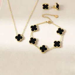 MEENAZ Gold Plated Stone Studded Jewellery Set-picture-21