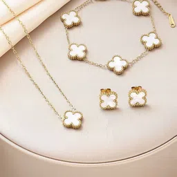 MEENAZ Gold Plated Stone Studded Jewellery Set-picture-2