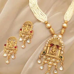 Rubans Gold Plated Temple Jewellery Set image 2