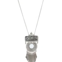 PRASUB Silver-Plated Beaded Jewellery Set image 2