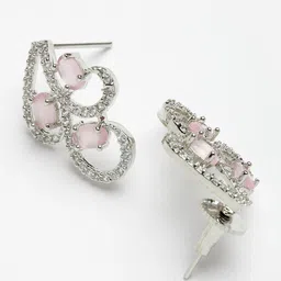 Aazeen Rhodium-Plated CZ & AD Studded Jewellery Set image 3