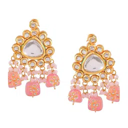 Silvermerc Designs Gold-Plated Kundan-Studded & Beaded Jewellery Set image 5