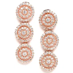 KARATCART Rose Gold-Plated CZ-Studded Jewellery Set image 4