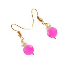 Jewar Mandi Pink Pearls-Beaded Gold-Plated Jewellery Set image 4