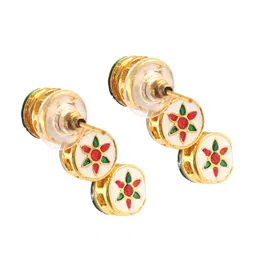 Jewar Mandi Gold-Plated Kundan Studded & Beaded Jewellery Set image 4