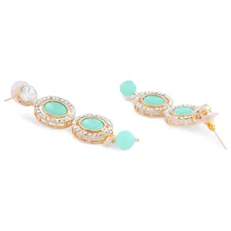 Zaveri Pearls Gold-Plated Stone Studded & Beaded Jewellery Set image 4