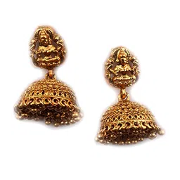 StileAdda Gold Plated Stones Studded & Beaded Temple Jewellery Set image 4