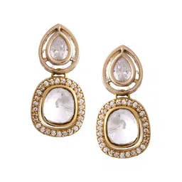 Voylla Gold Plated Kundan Stone Studded Jewellery Set image 4