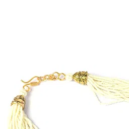 PATOLA BY VJ Gold-Plated Artificial Stones and Beads Beaded-Studded Jewellery Set image 3