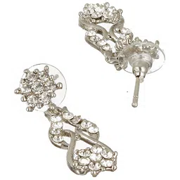 Anouk Rhodium-Plated AD-Studded Jewellery Set image 5