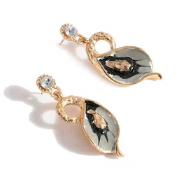 SOHI Women Gold-Plated White Stone Studded Jewellery Set image 5