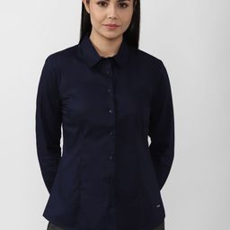 Van Heusen Woman Women Navy Blue Formal Shirt-picture-49