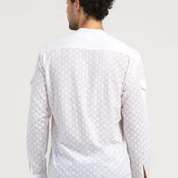 LELA Men Standard Opaque Self Design Regular Fit Shirt image 5