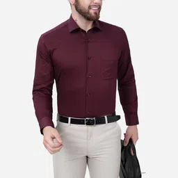 Greenfibre Spread Collar Cotton Slim Fit Formal Shirt image 3