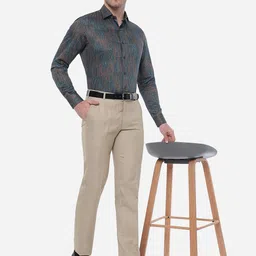 JB STUDIO Men Slim Fit Abstract Printed Formal Shirt image 2