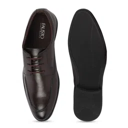 FAUSTO Men Textured Formal Derbys image 3