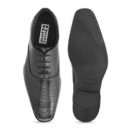 HERE&NOW Men Textured Derby Shoes image 3