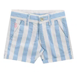 U.S. Polo Assn. Kids Boys Striped Mid Rise Pure Cotton Shorts-picture-27
