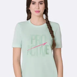 Van Heusen Women Typography Printed Anti Odour Lounge T-shirt image 1