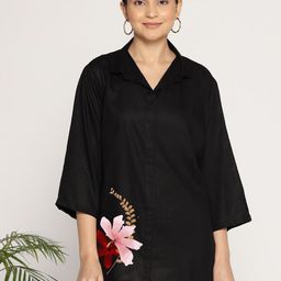 LetsDressUp Shirt Collar Extended Sleeves Boxy Top-picture-3