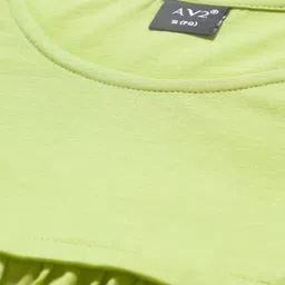 AV2 Green Solid Maternity  Top image 4