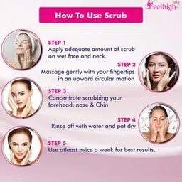 FEELHIGH Set of 2 Sandal & Turmeric Scrub for Face & Body - 500 ml each image 2