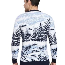 Muskan Knitwear Men's Sweaters for Winter Wear (in, Alpha, M, Regular, M, SKU Blue) image 2