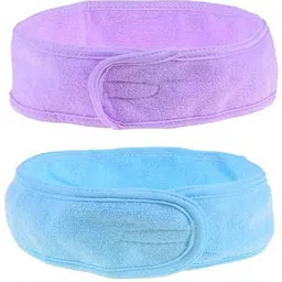 sacvic Polycotton Facial Headbands, Stretchable Elasticized Facial Band For Women Men,Facial Head Band Adjustable - Pack of 6 color may vary image 2