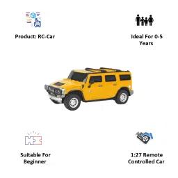 skywater Rastar Hummer H2 SUV 1:27 Remote Controlled Car (Yellow) image 5