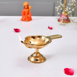 CraftVatika Gold-Toned Brass Diya-picture-40