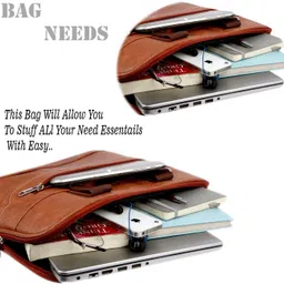bagneeds Men Tan Messenger Bag - Extra Spacious image 4