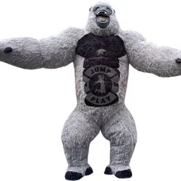 JUMP N PLAY Black Gorila Fur Mascot Costume (6.5 Feet) Elders Halloween Costume-picture-26
