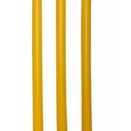 minesfit Plastic Cricket Stumps Set - 3 Stumps + 2 Bails + 1 Stand (Yellow)-picture-14