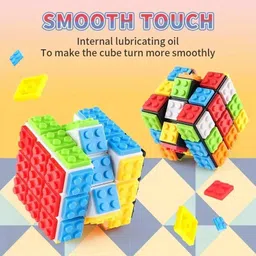 vidhi enterprise Blocks Cube Puzzle Toy for Kids 3-6, Educational Magic Cube Stress Relief Toy, image 4