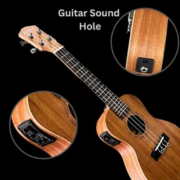 urban infotech 24 Inch Tenor Acoustic Ukulele Built-in Equalizer with Carrying Bag Cover Concert Ukulele image 3