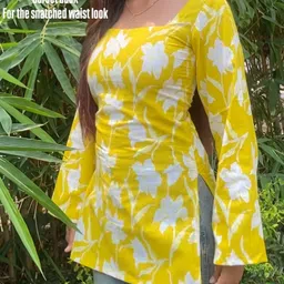 hibiki Women Floral Print, Printed Cotton Blend Straight Kurta image 3