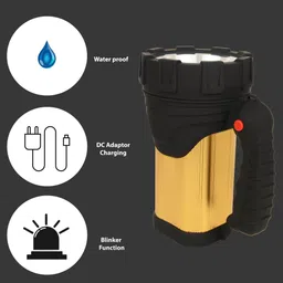 care 4 METAL Alluminium WATERPROOF BODY RUBBER COVERING ON THE HEAD AND HANDLE HIGH POWER LAZER LIGHT WITH LONG RANGE GOOD BATTERY BACKUP, KISSAN TORCH WITH . LONG LIFE HIGH BRIGHTNESS LED.useful in outdoor and security equipments SOS OPTION PROVIDED. 3 modes Torch image 2