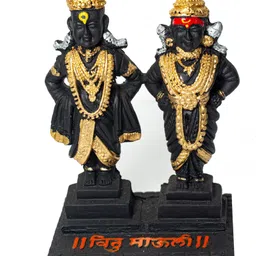 ranvim enterprises Lord Vitthal Rukmini Idols Statue| Idol of God Vitthal Rukmani Murti, Standing| Decorative Showpiece - 12.8 cm-picture-16