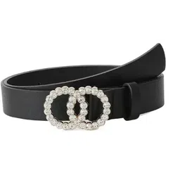 oodi Women Evening Black Texas Leatherite Belt-picture-11