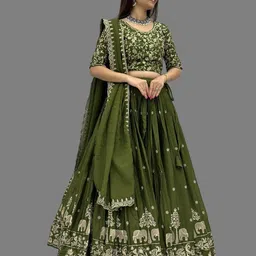 kalejo Embroidered Semi Stitched Lehenga Choli-picture-45