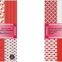 dheett Heartilicious Edition Unruled 12 x 12 300 gsm Craft paper-picture-16
