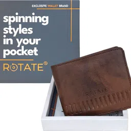 rotate Men Casual, Formal, Evening/Party Brown Artificial Leather Wallet-picture-15