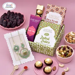 hyperfoods Rakhi Gift Chocolate, Dry Fruit, Mix Nuts With Bhaiya Bhabhi Rakhi Paper Gift Box-picture-45