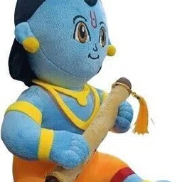 vvs toys Soft Toys for Kids Lord Krishna with Bansuri, Kanha Ji Toys Stuffed Teddy Bear - 35 cm image 4
