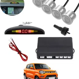 autofetch Universal 4 Silver Reverse Parking Sensor-AF25B18 Universal 4 Silver Reverse Parking Sensor-AF25B18 Parking Sensor image 1