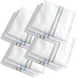 HouseOfCommon MANS PURE COTTON HANDKERCHIEFS ["White"] Handkerchief image 4