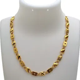 jemeefly Trending Mens and Boys Biscuit chain Gold-plated Plated Alloy Chain-picture-13
