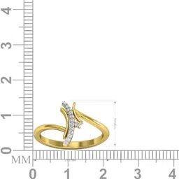 avsar AVR441 14kt Cubic Zirconia Yellow Gold ring image 3